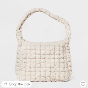 Off White Puffer Shoulder Bag